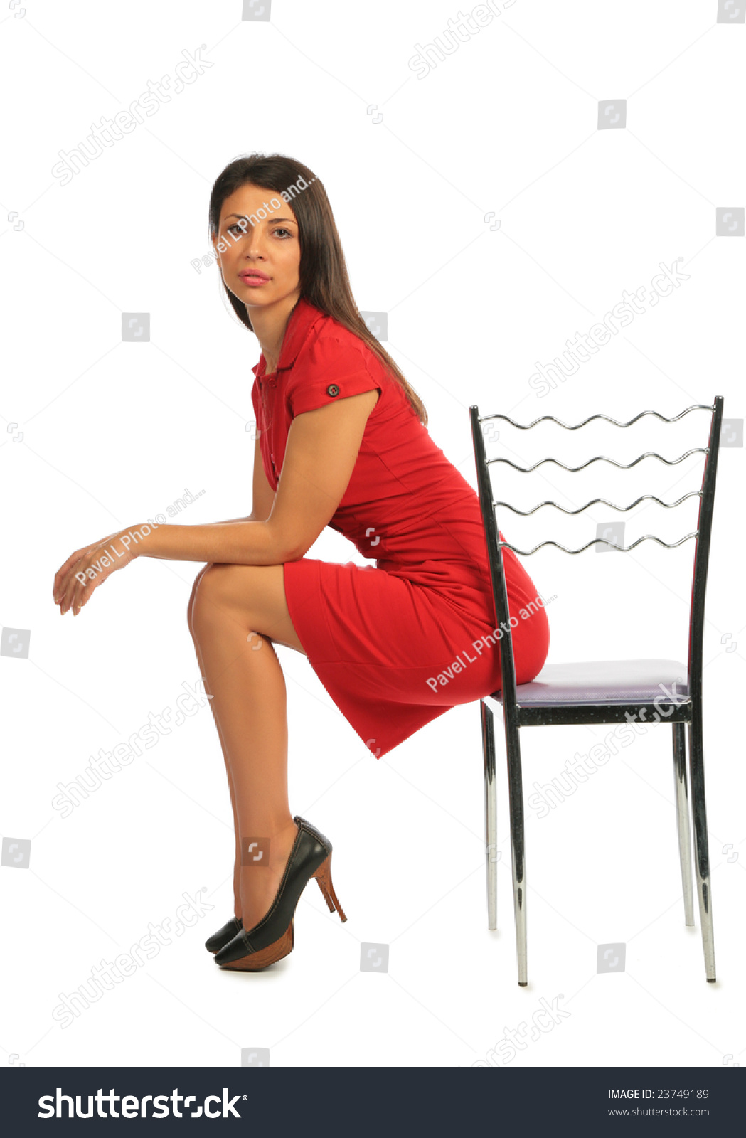 Woman Sitting On A Chair, Profile Stock Photo 23749189 : Shutterstock