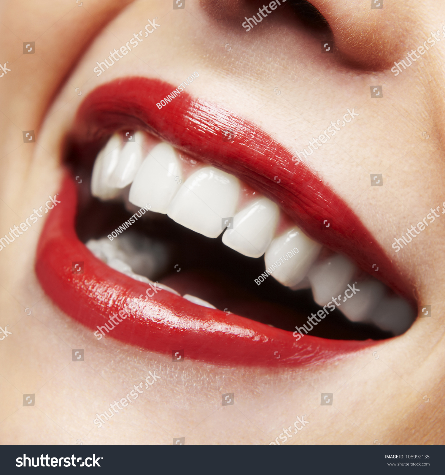 Woman Smile Teeth Whitening Dental Care Stock Photo 