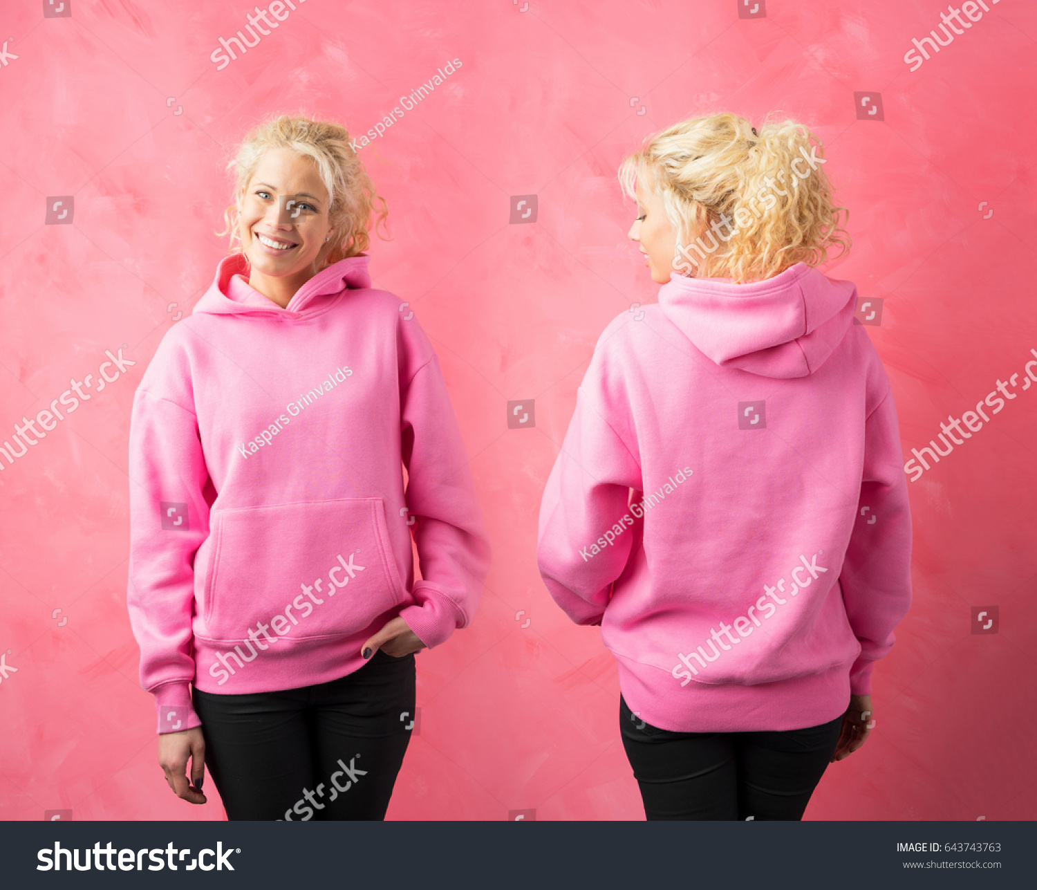 pink promo hoodie