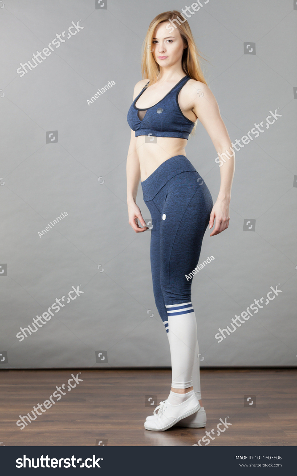 blue trainers outfit