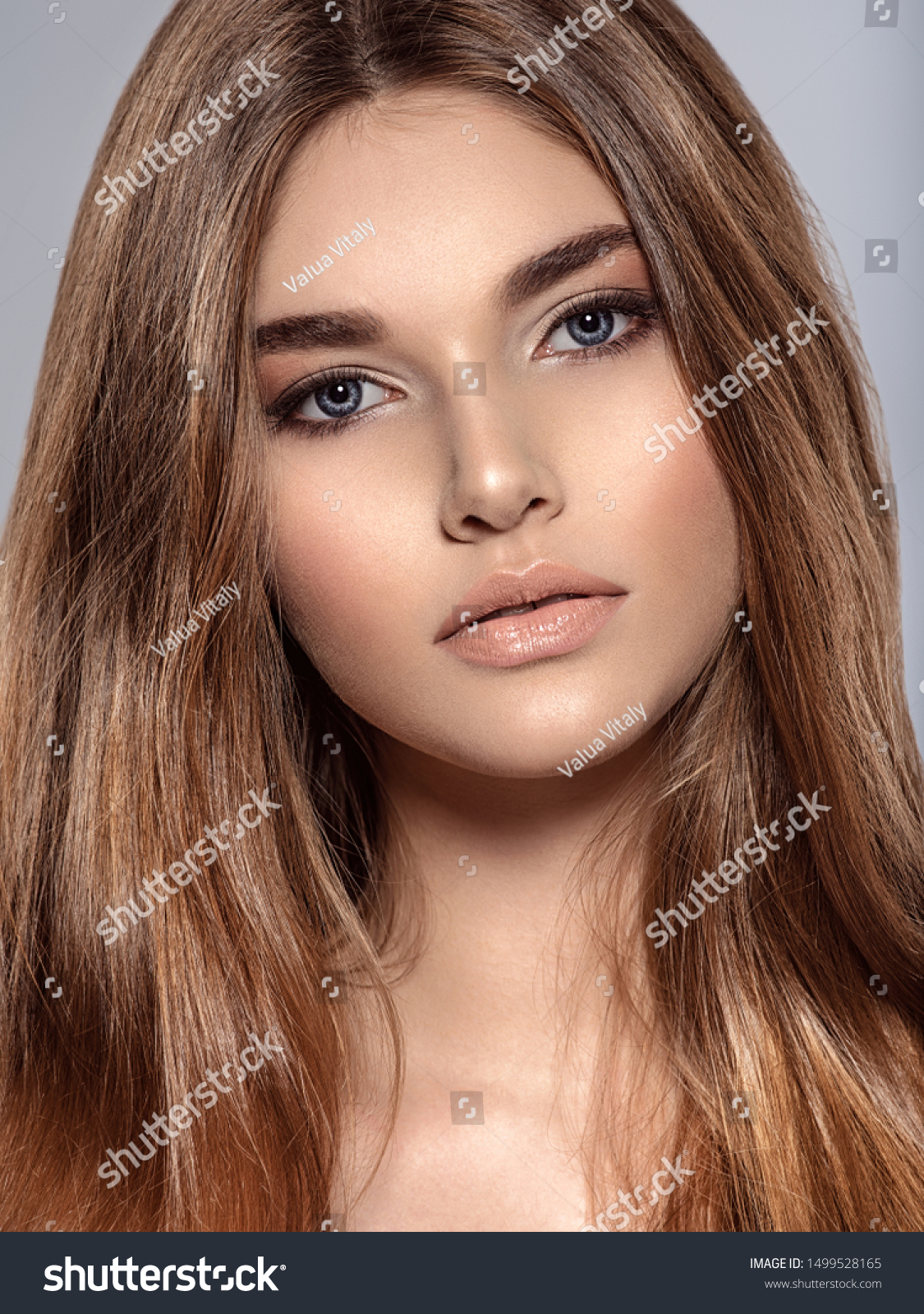 Woman Beauty Long Brown Hair Natural Stock Photo Edit Now 1499528165