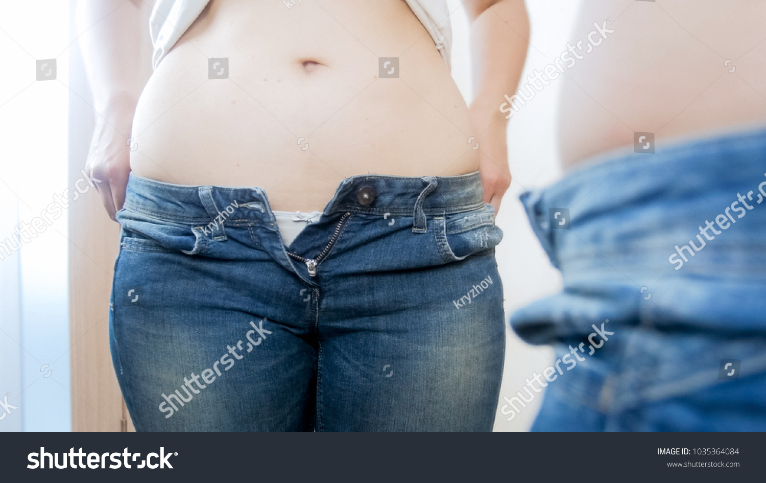 jeans for women with big belly