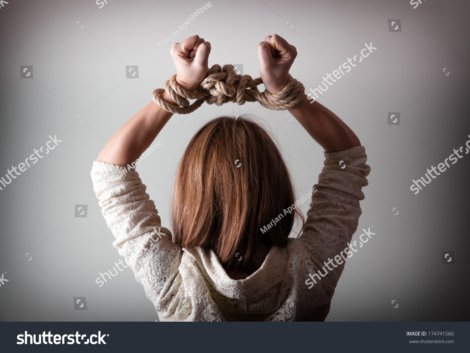 Woman With Tied Hands Stock Photo 174741560 : Shutterstock