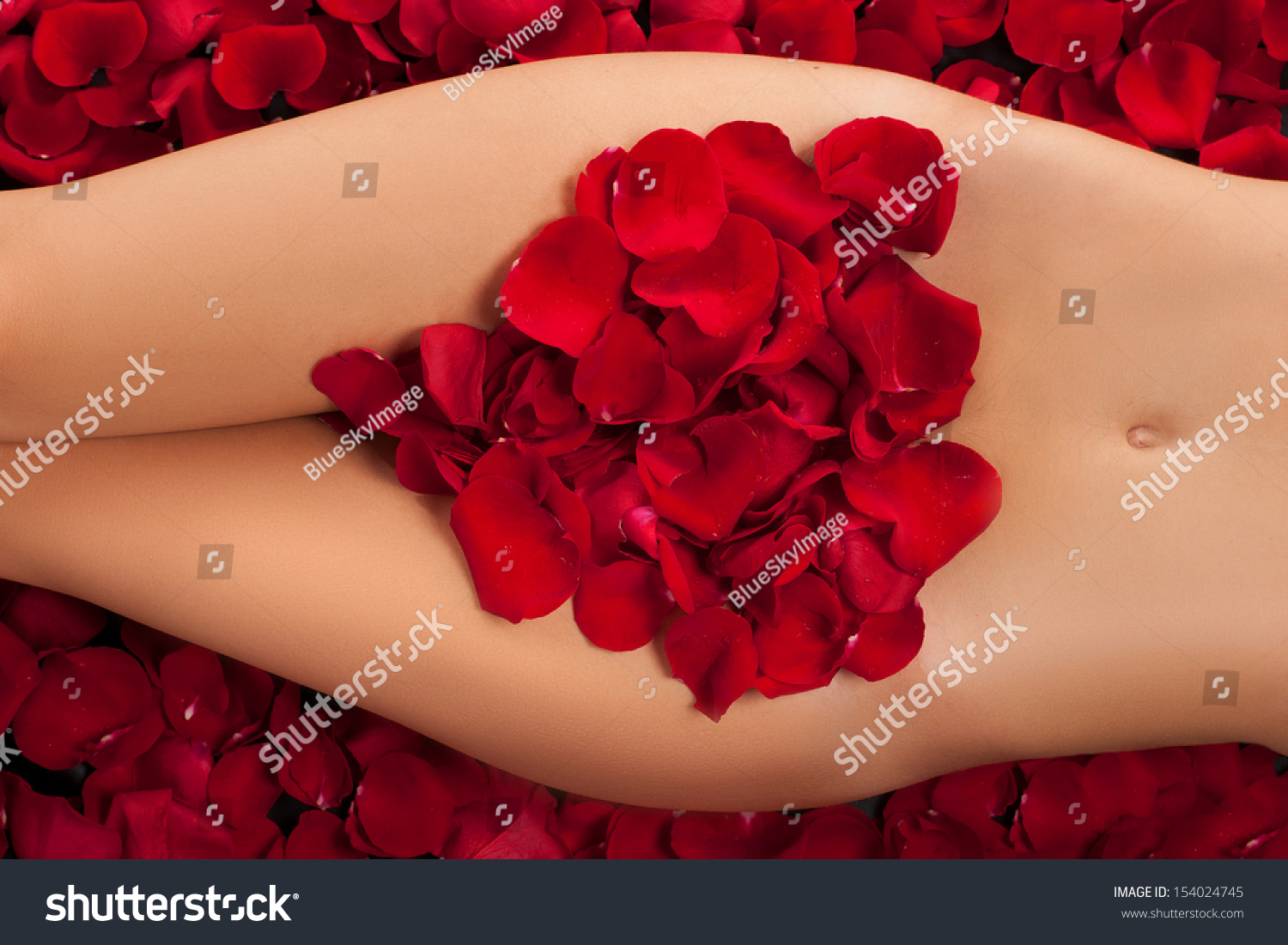 Nude And Rose Petals — Stock Photo © fotoskat #2949556