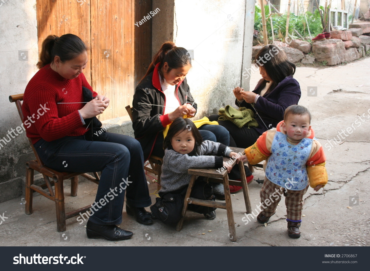 Women Knitting In China Stock Photo 2706867 : Shutterstock