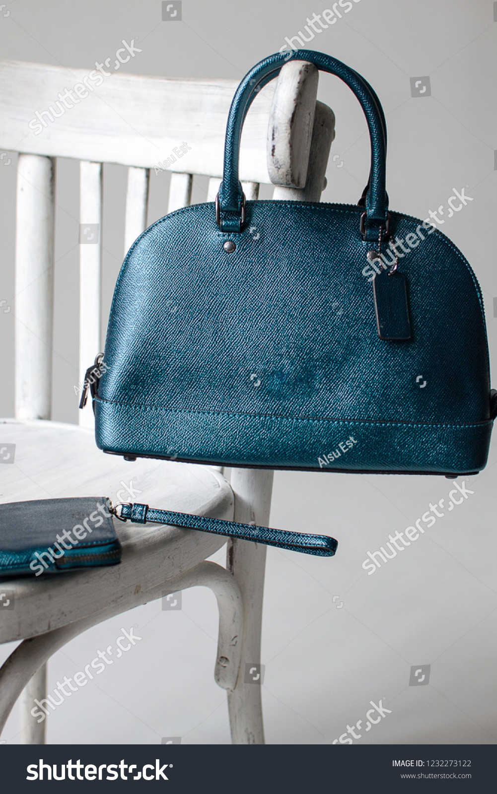 turquoise blue purse