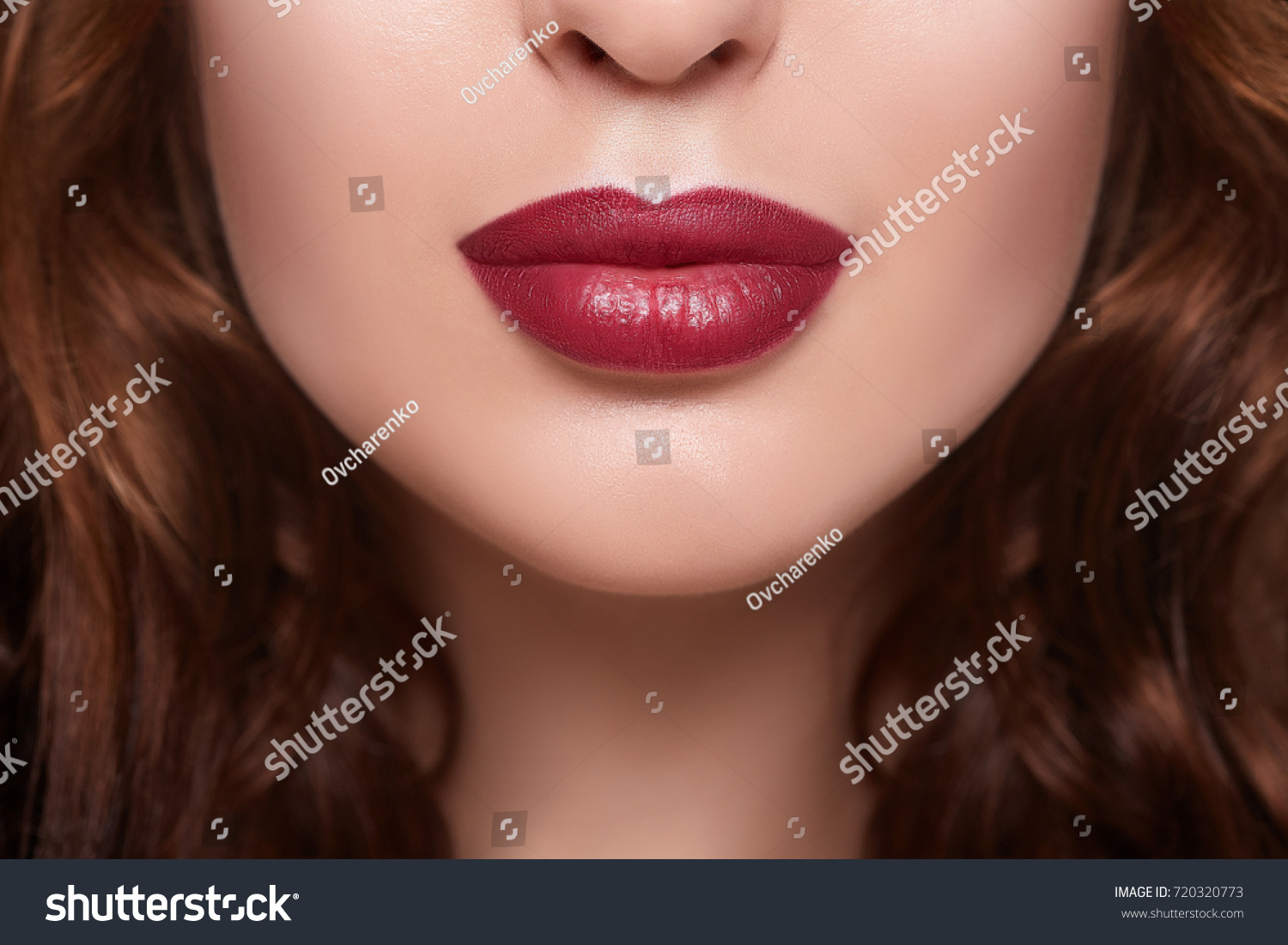 Women Lips Red Lipstick Closeup Perfect 스톡 사진 720320773 | Shutterstock