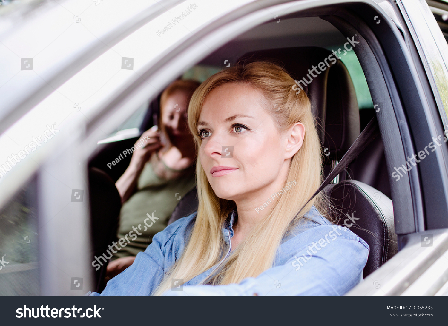 Women On Road Trip Sitting Car Stock Photo 1720055233 | Shutterstock