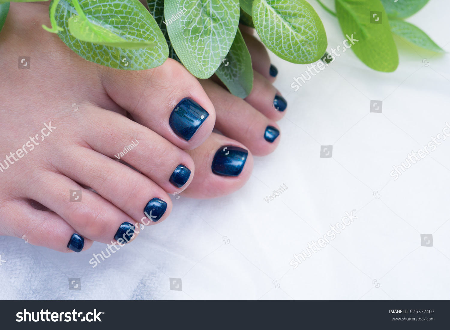 Womens Foot Clean Pedicure Natural Nails Stock Photo Edit Now 675377407