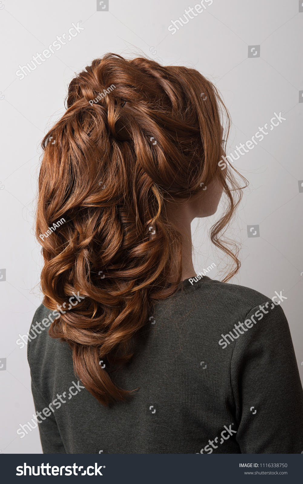 Womens Hairstyle Eastern Tail On Head Stock Photo Edit Now