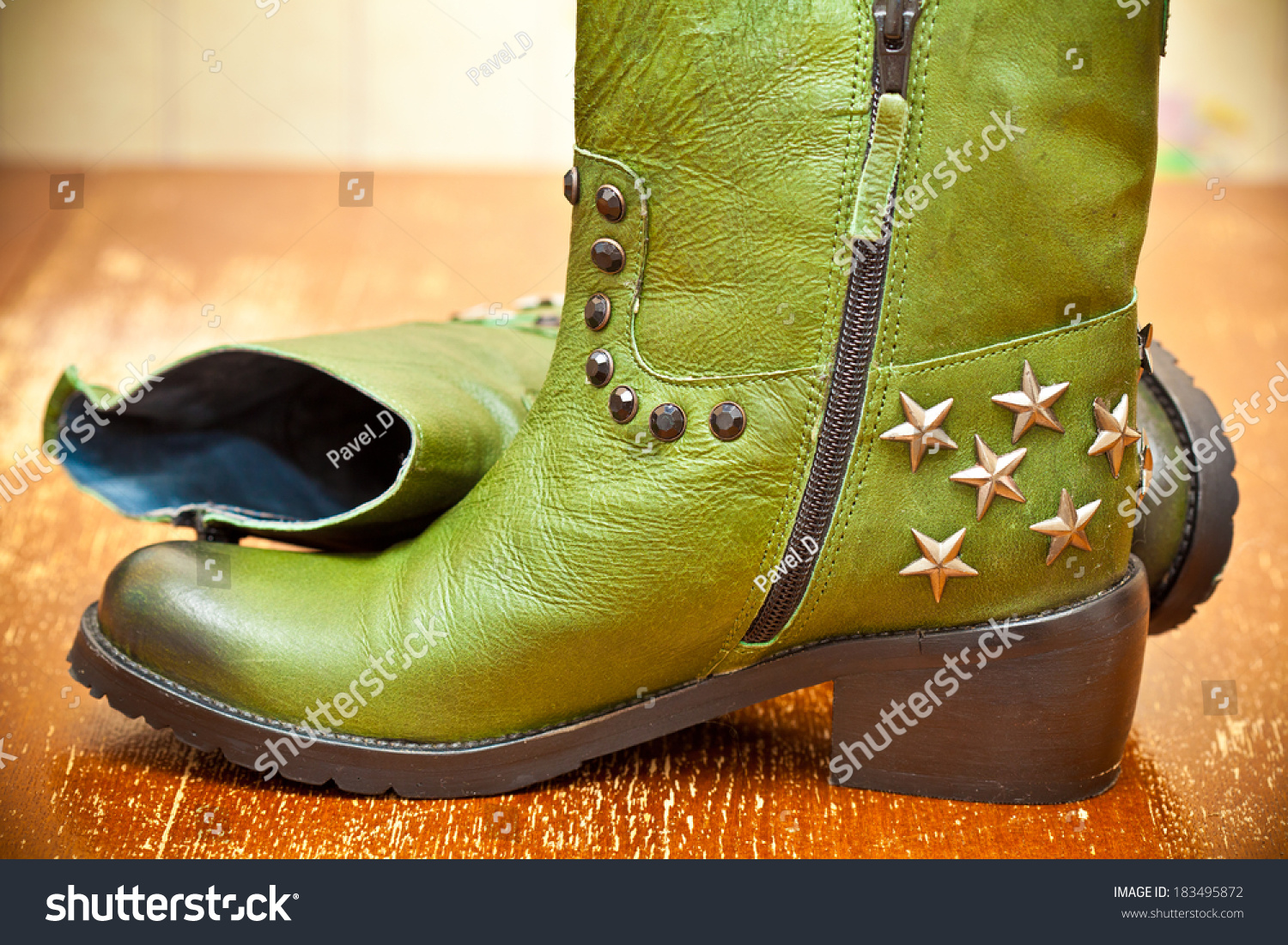 green cowboy boots womens