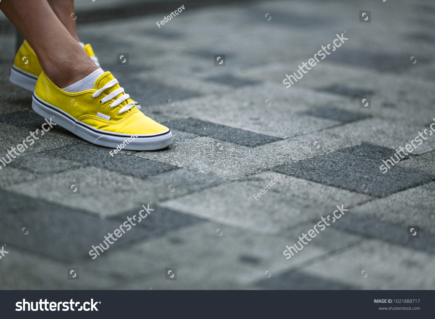 bright yellow sneakers