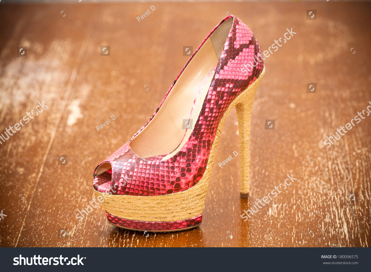 Women Shoes Pink High Heels Stylized 