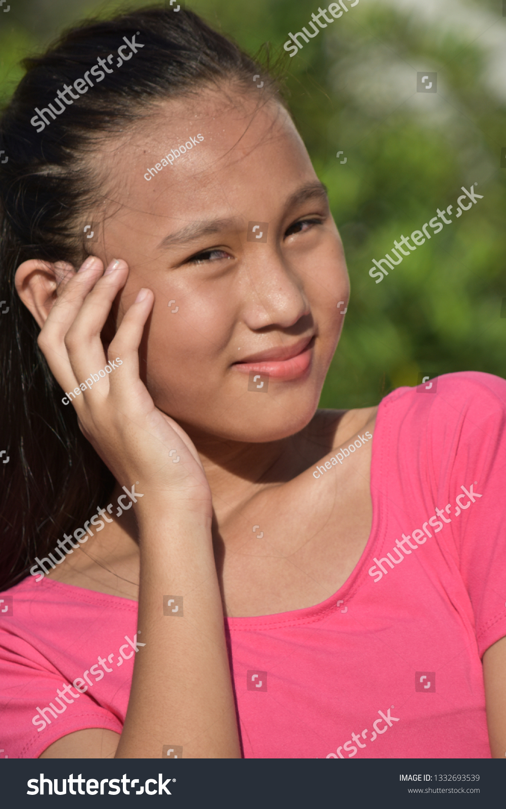 Wondering Pretty Filipina Teen Girl Stock Photo Edit Now