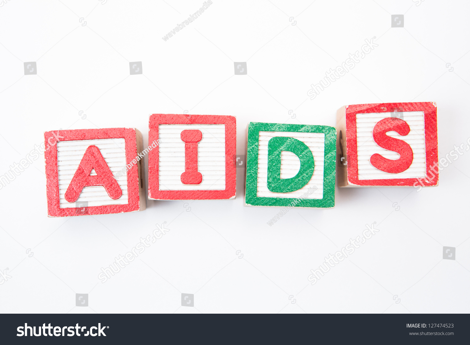  White Dual Curve Template Design Featuring Wood Blocks Spelling Out Aids