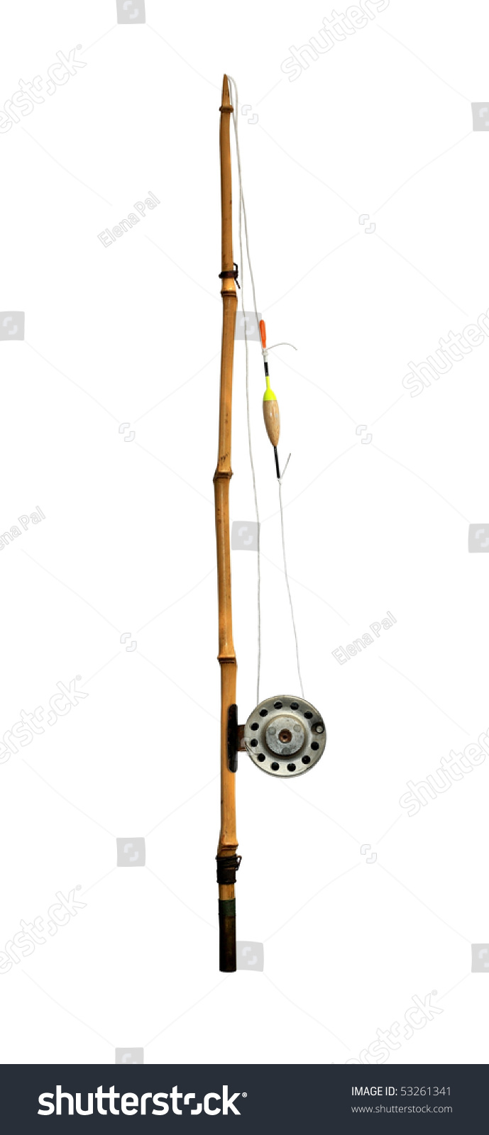 wooden fishing rod