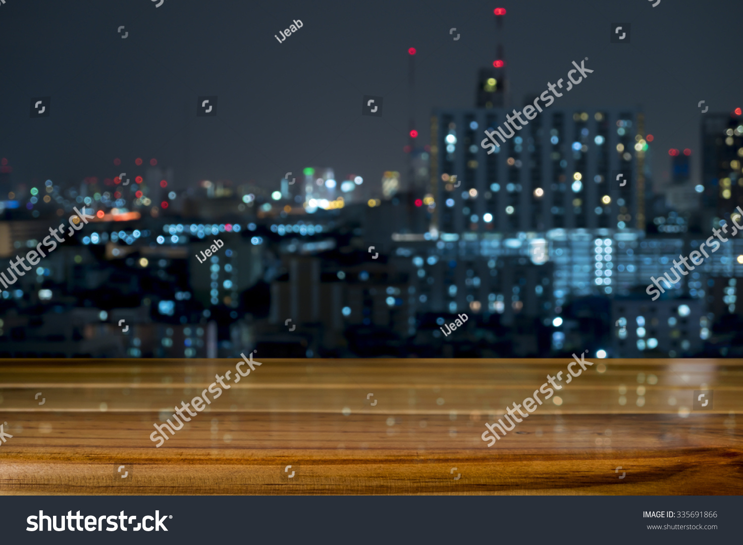 Wood Floor Blurred Abstract Background City Stock Photo 335691866