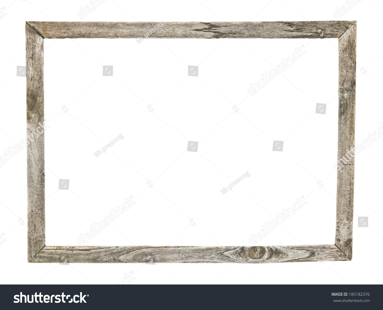 Wood Frame Isolated On White Stock Photo 185182376 : Shutterstock