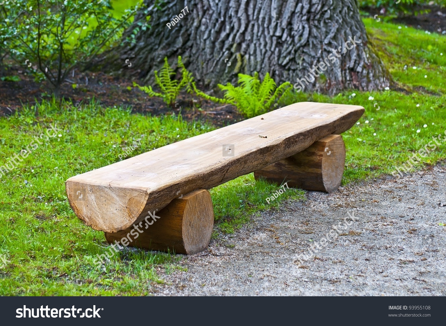 Wooden Bench Under Old Oak Stock Photo Edit Now 93955108