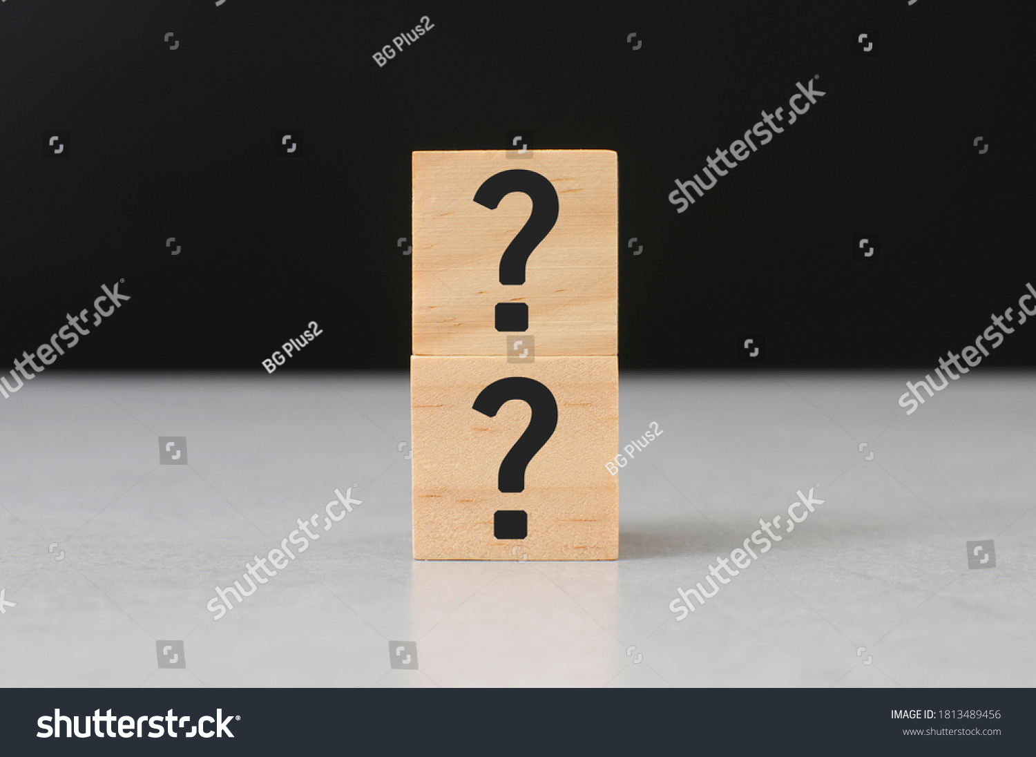 Wooden Block Question Mark Mean What库存照片1813489456 Shutterstock