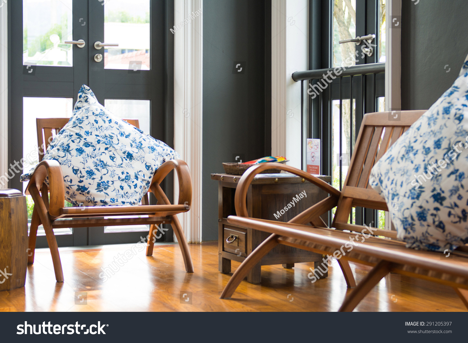 Wooden Chair In Living Room, Decoration Stock Photo 291205397