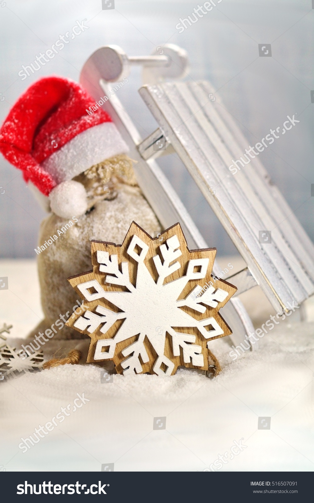 Wooden Decorative Christmas Star Bag Gifs Stock Photo Edit Now