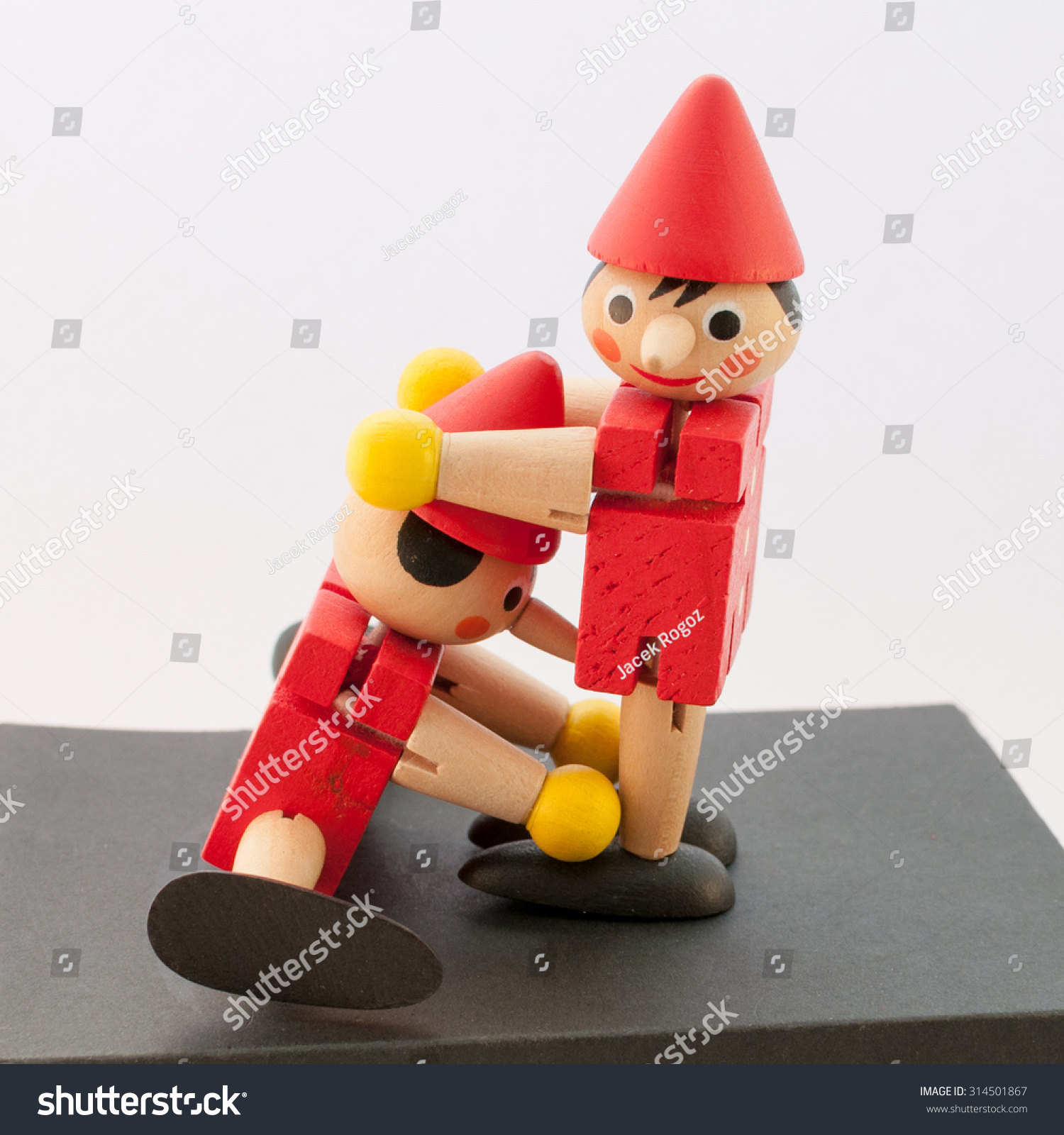 Wooden Dwarfs Positioned Sexually Suggestive Way Stock Photo Edit Now