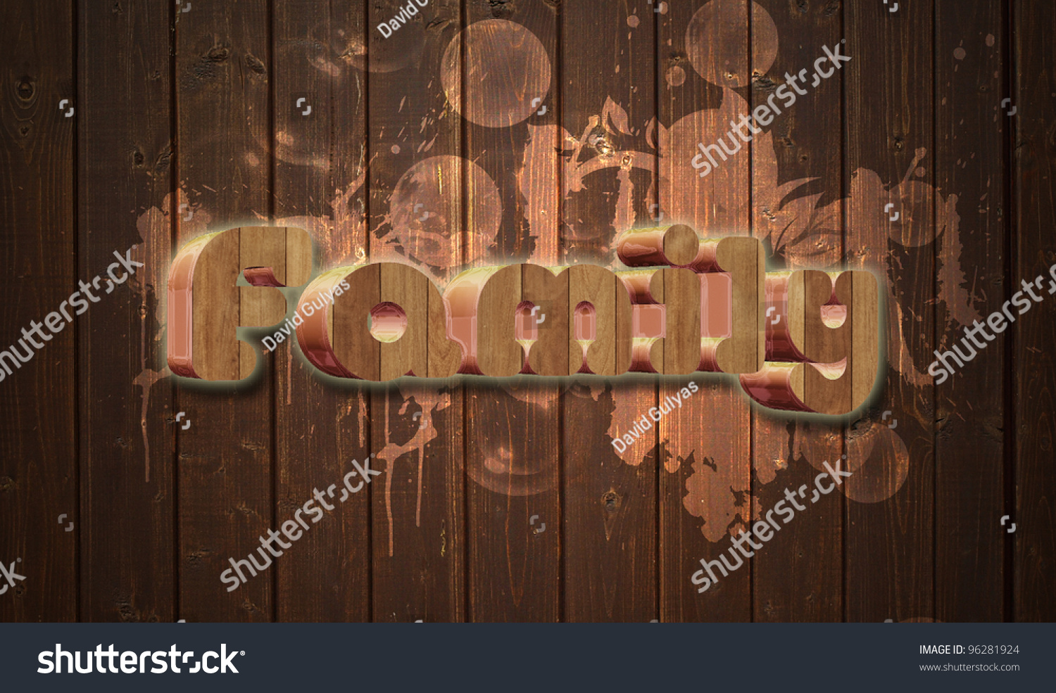 Wooden Family Background Stock Illustration 96281924 | Shutterstock