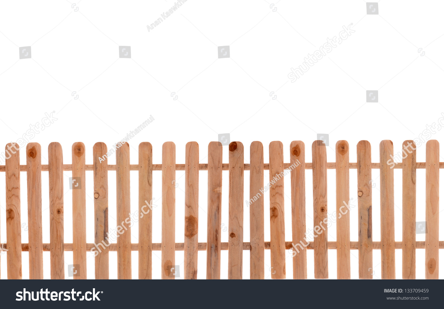 Wooden Fence Isolated On White Background Stock Photo (Edit Now ...