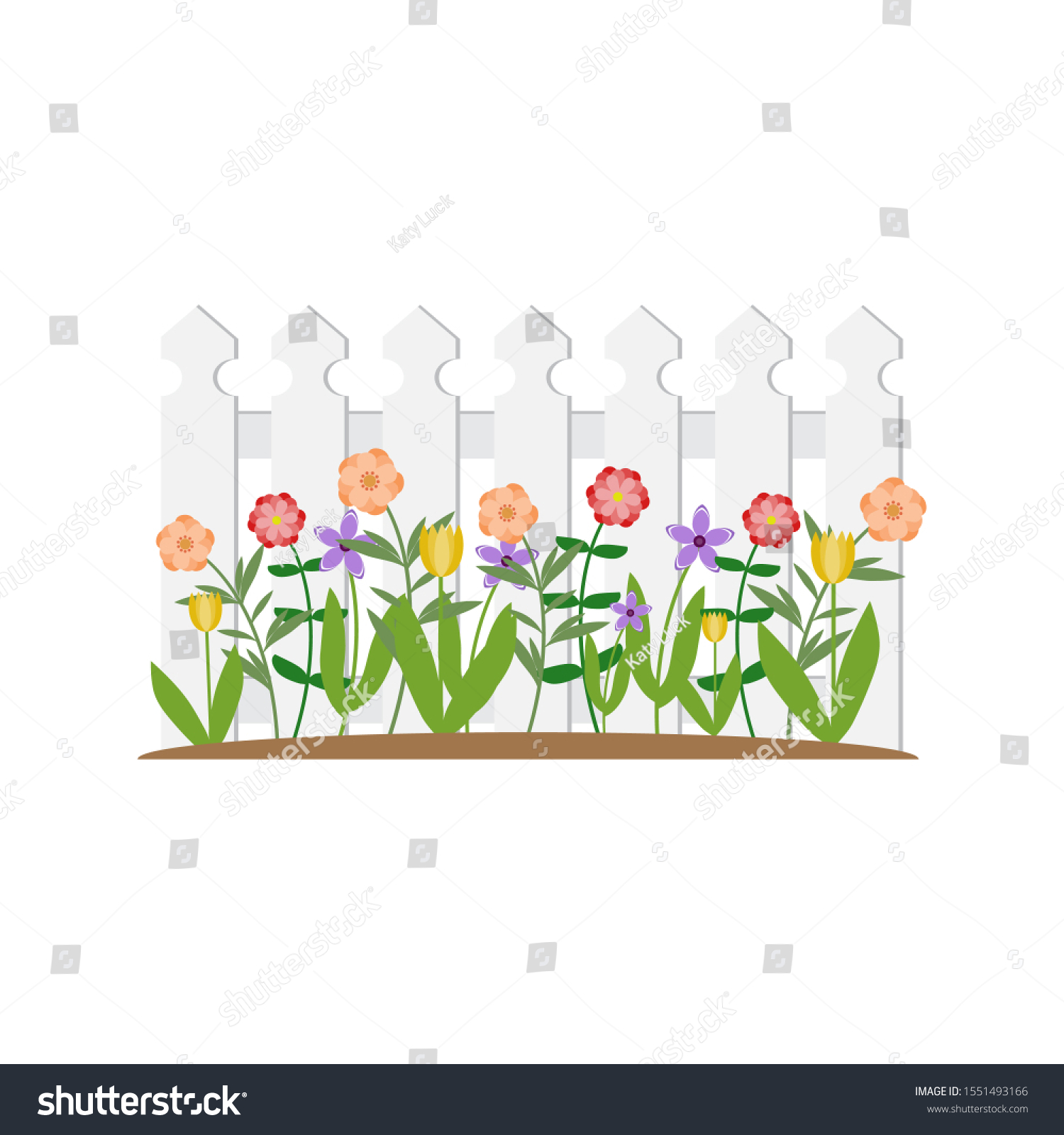 Flowers Wooden Fence Images Stock Photos Vectors Shutterstock