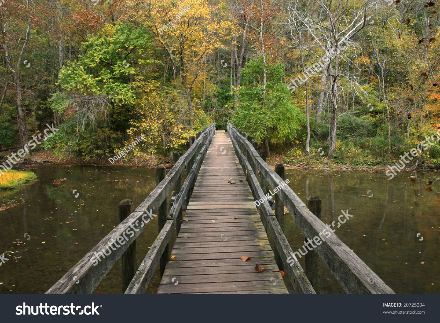 Wooden Foot Bridge John Bryan State Stock Photo 20725204 - Shutterstock