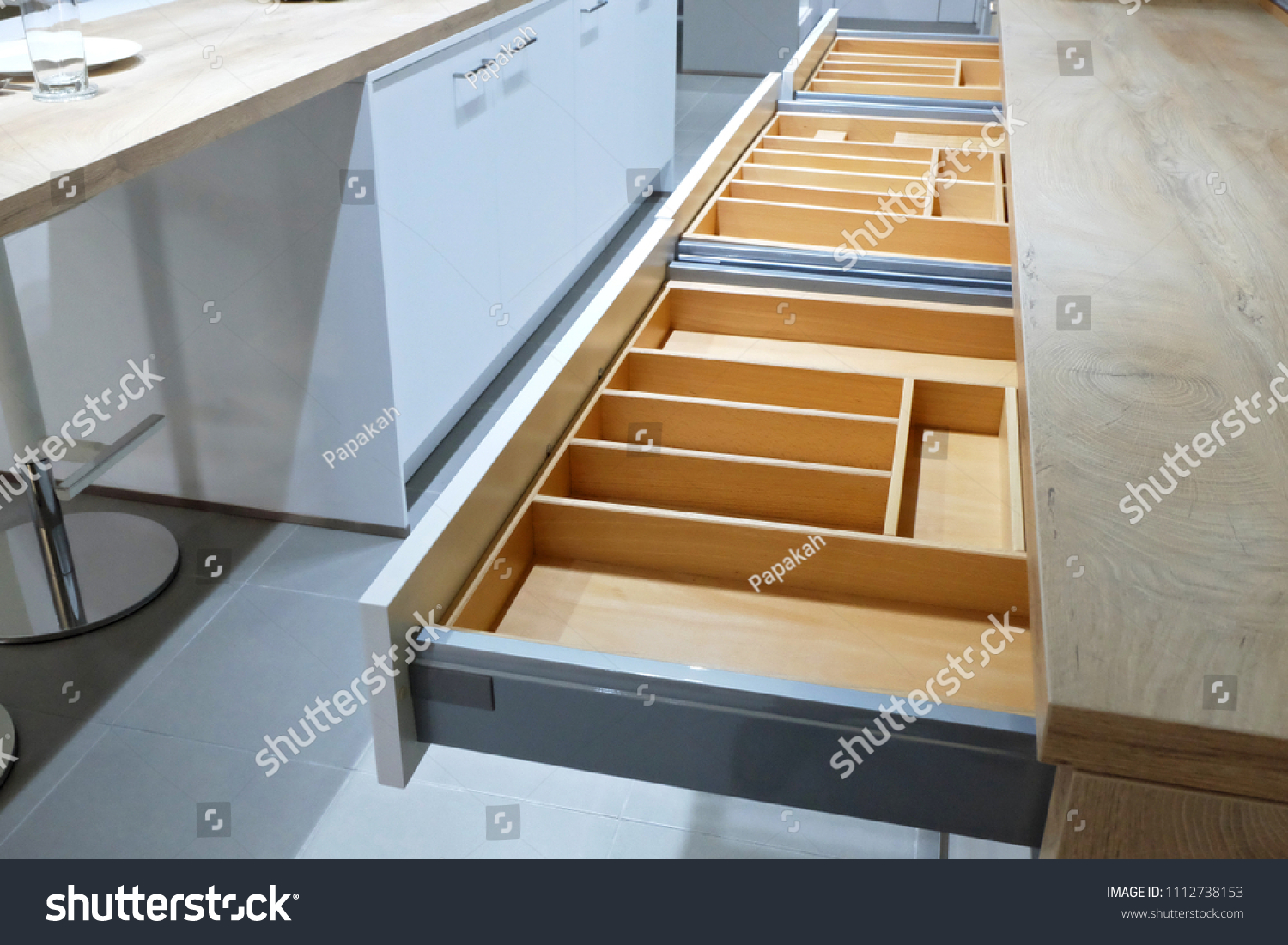 3 Pullout stainless steel tray for pantry Images, Stock Photos ...