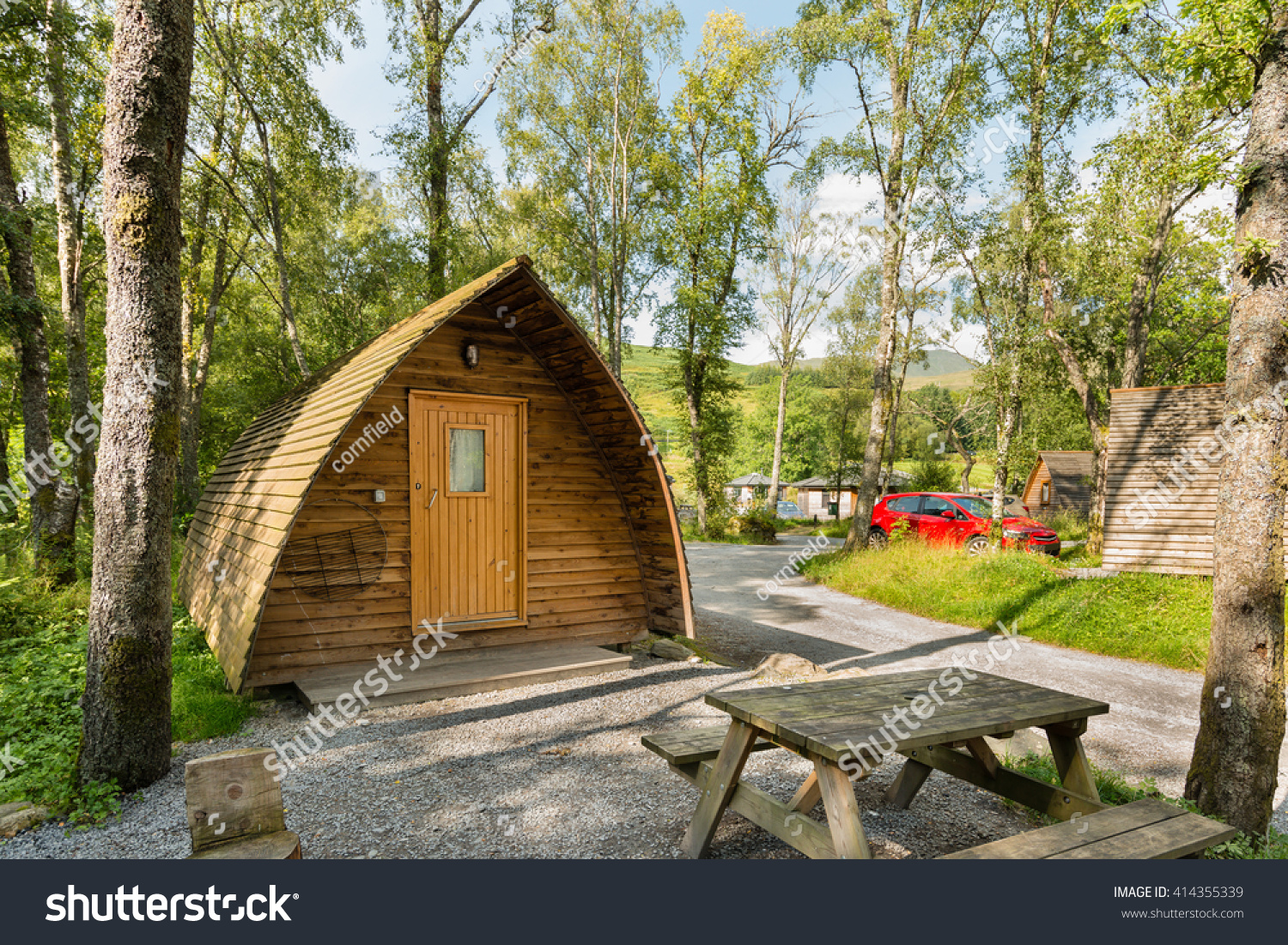 Wooden Log Cabin Know Wigwam Often Stock Photo Edit Now 414355339