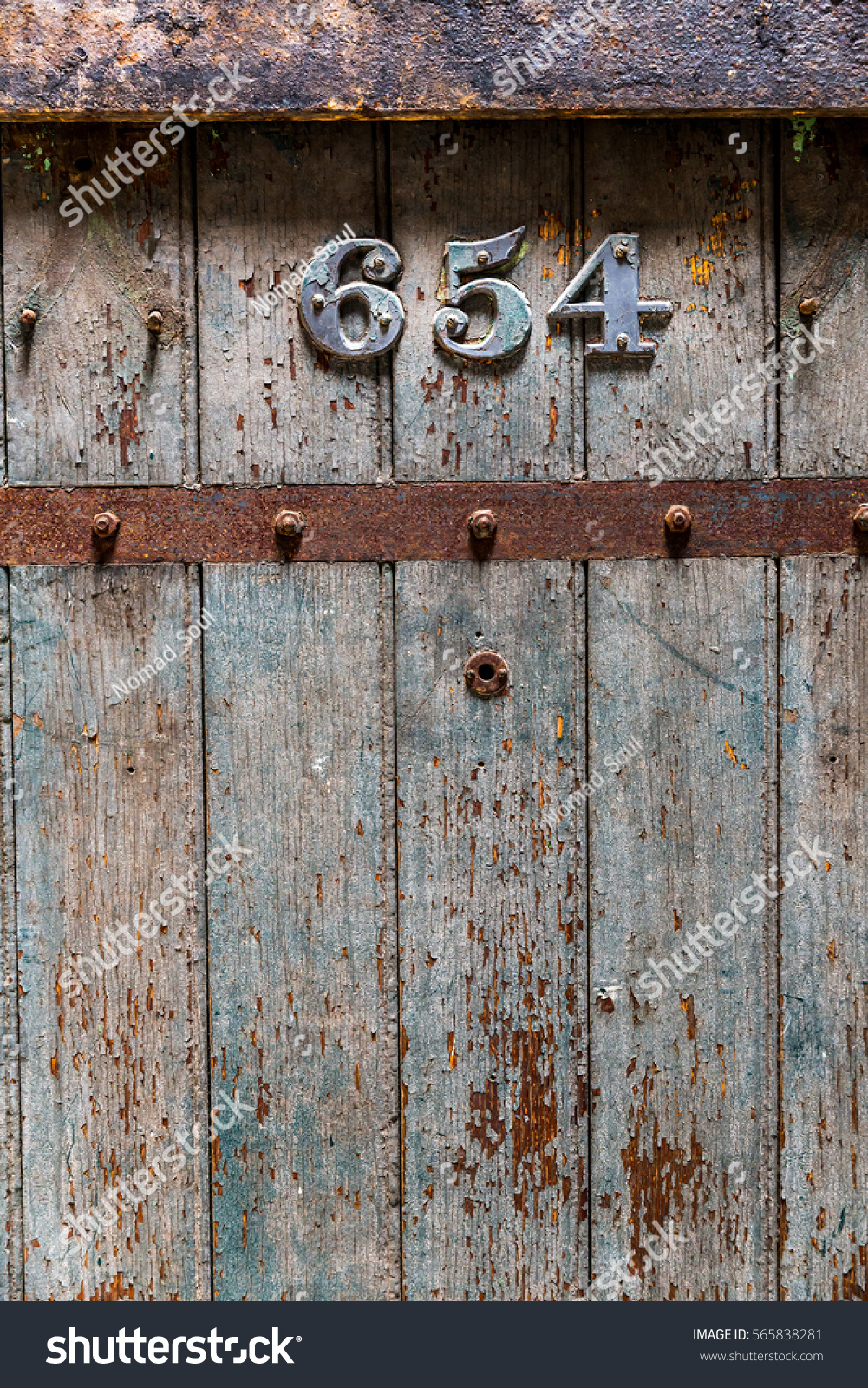 Wooden Old Prison Door Closeup Stock Photo Edit Now 565838281