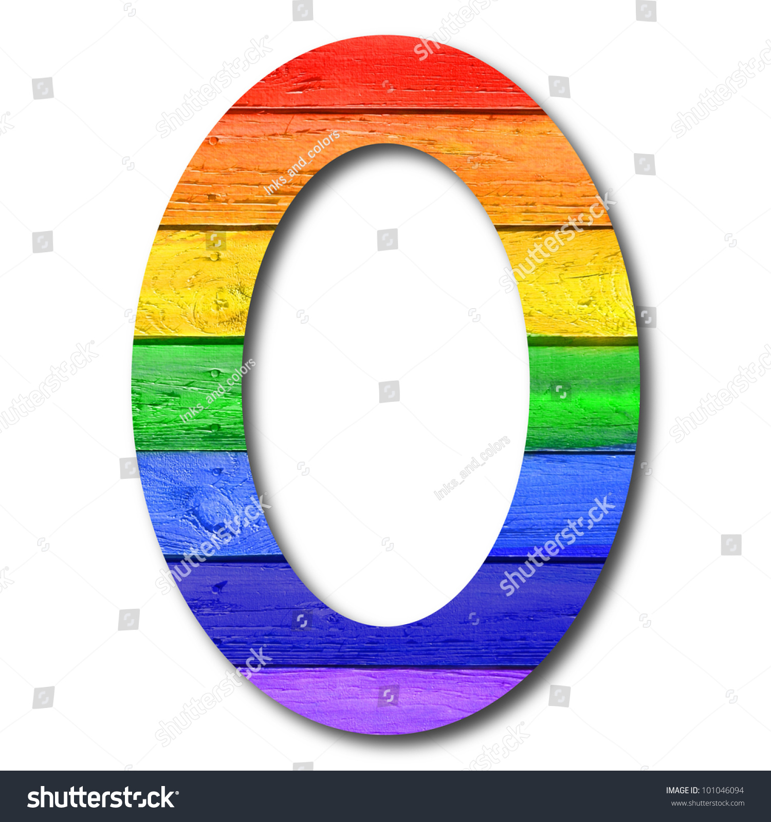 Wooden Rainbow Alphabet Numbers Marks Based Stock Illustration 101046094