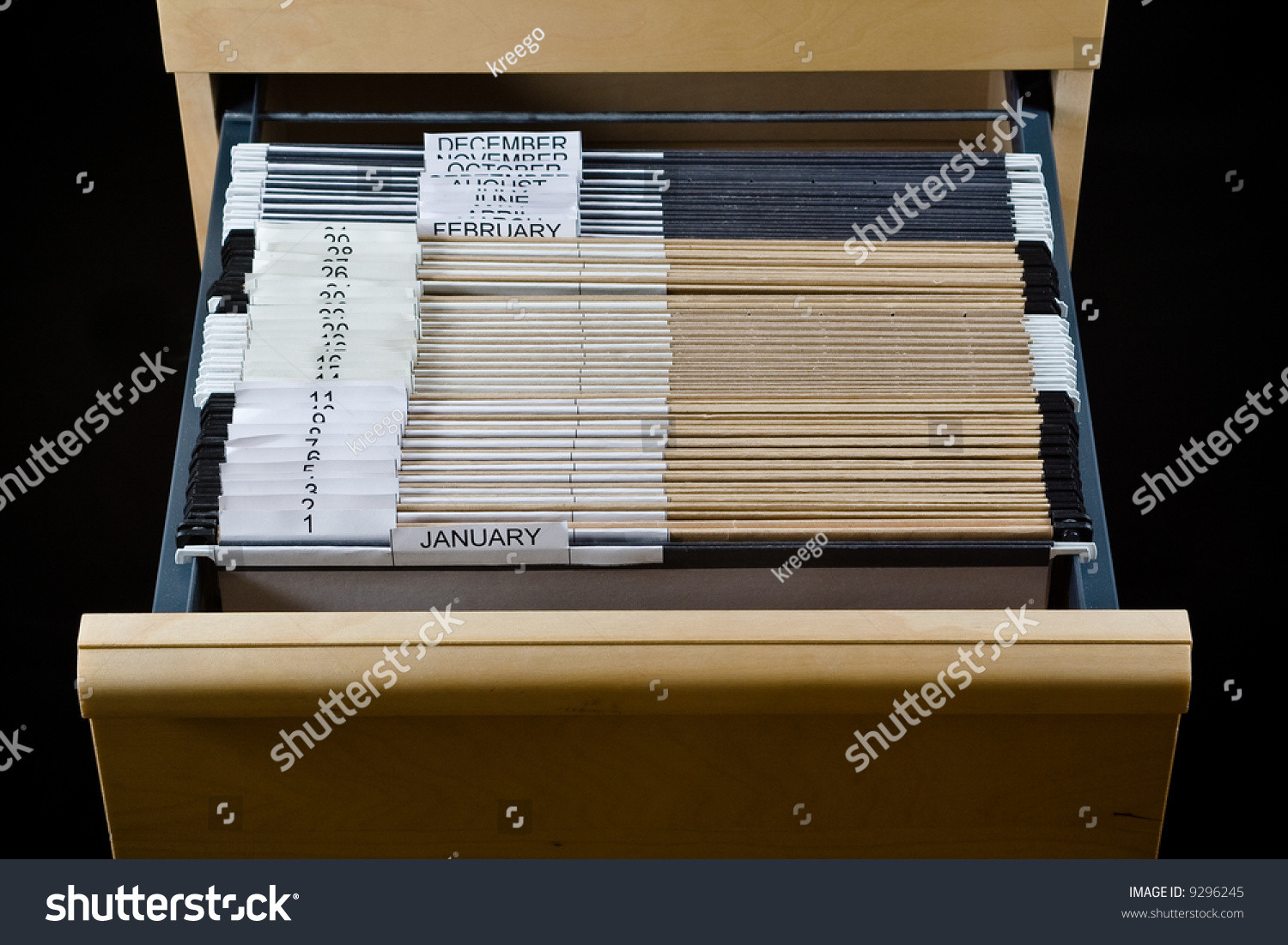 Wooden Rolling File Cabinet Drawer Opened Stock Photo Edit Now