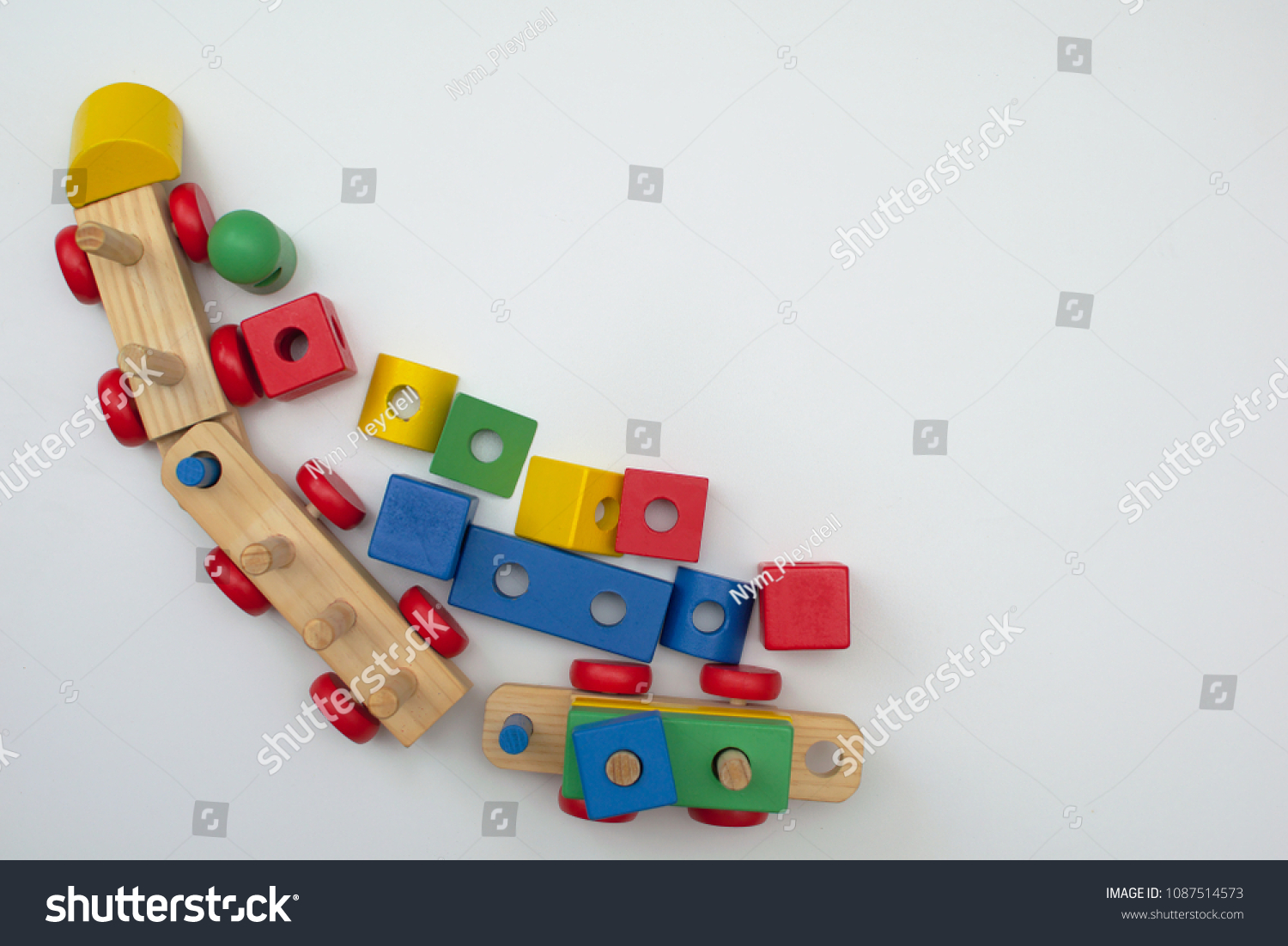 wooden stacking train