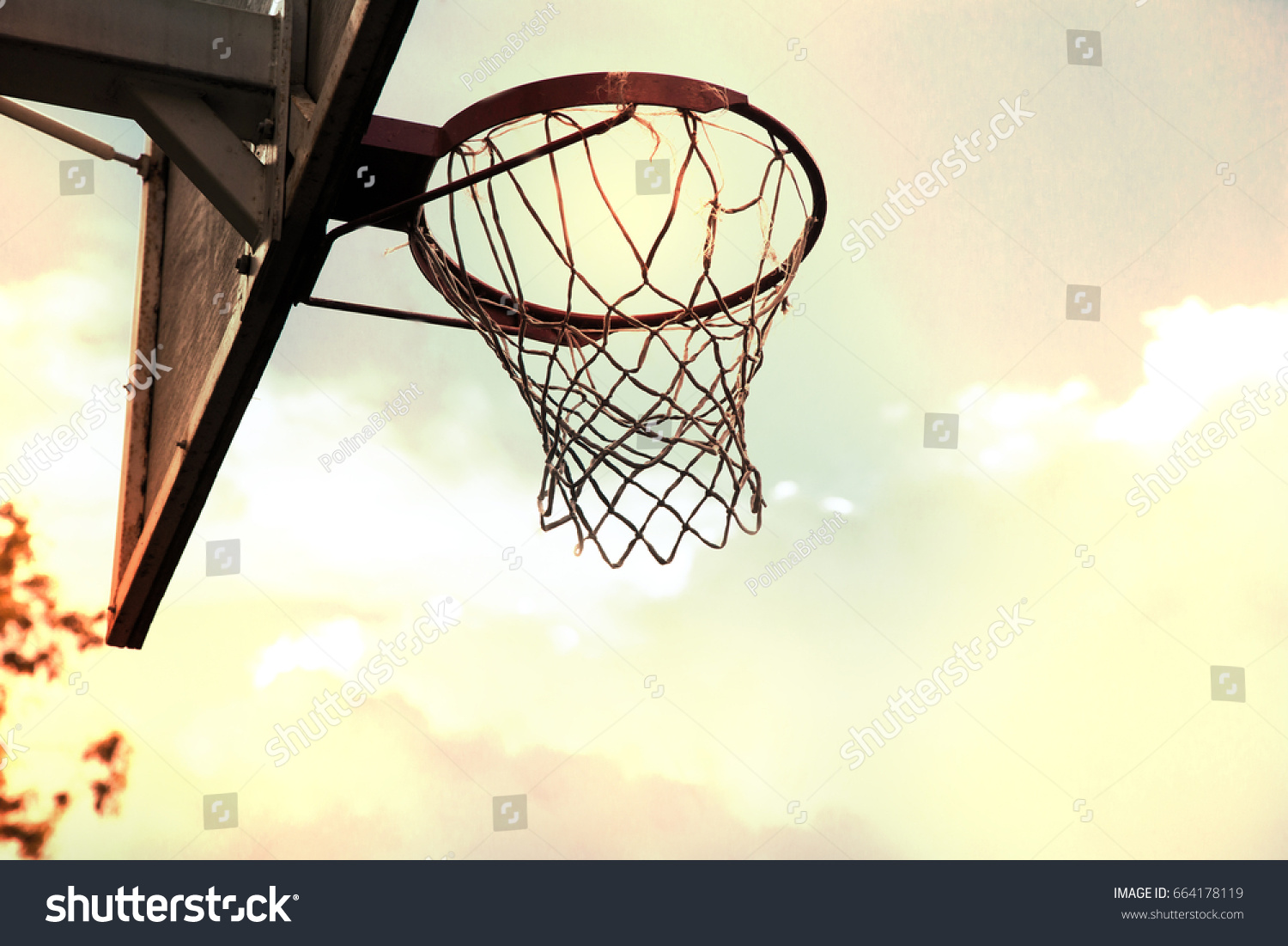 Wooden Street Basketball Board Hoop On Stock Photo Edit Now
