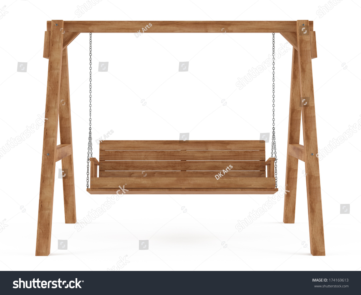 Wooden Swing Isolated. Stock Photo 174169613 : Shutterstock