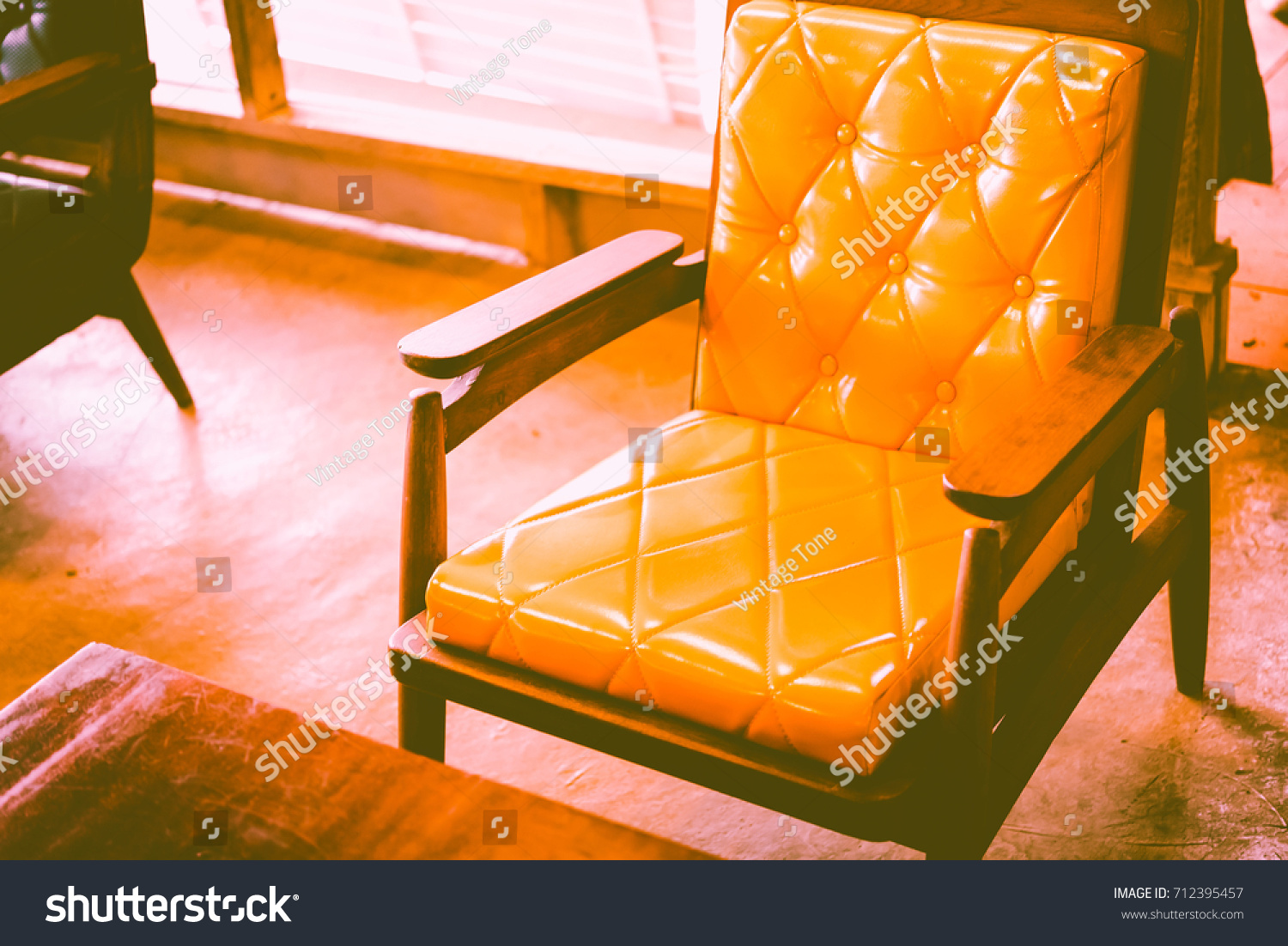 Wooden Tables Luxury Chairs Vintage Retro Objects Stock Image 712395457