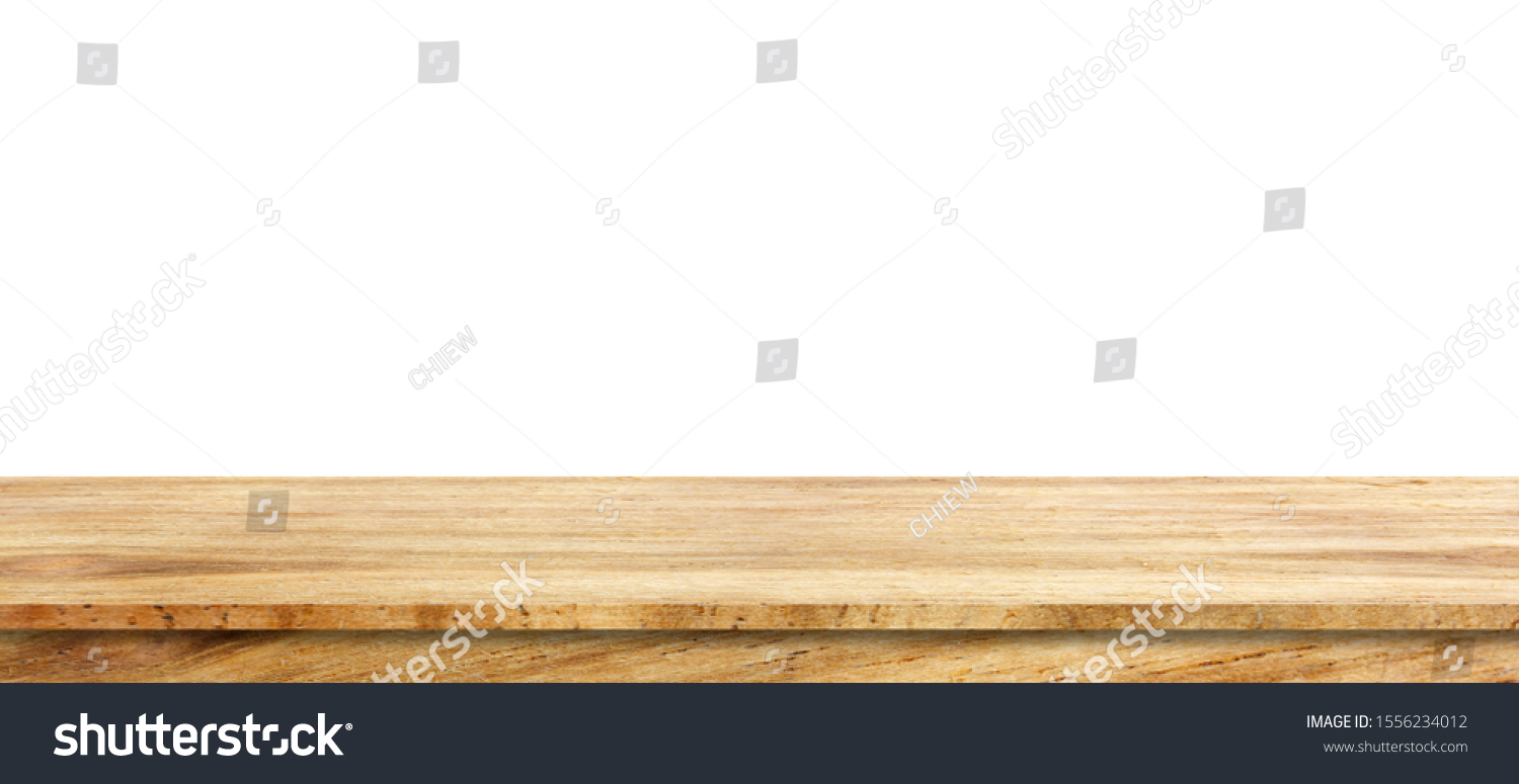 Wooden Tabletop Isolated On White Background Stock Photo (Edit Now ...