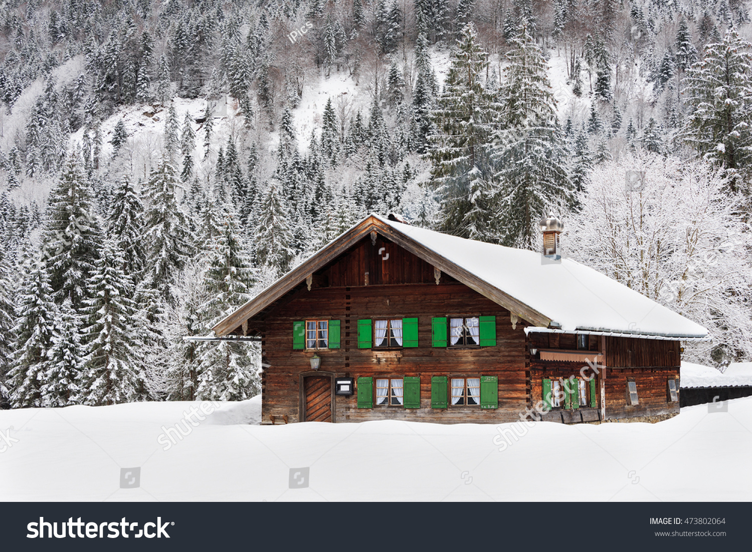 Wooden Traditional Bavarian Style Log Cabin Stock Photo Edit Now