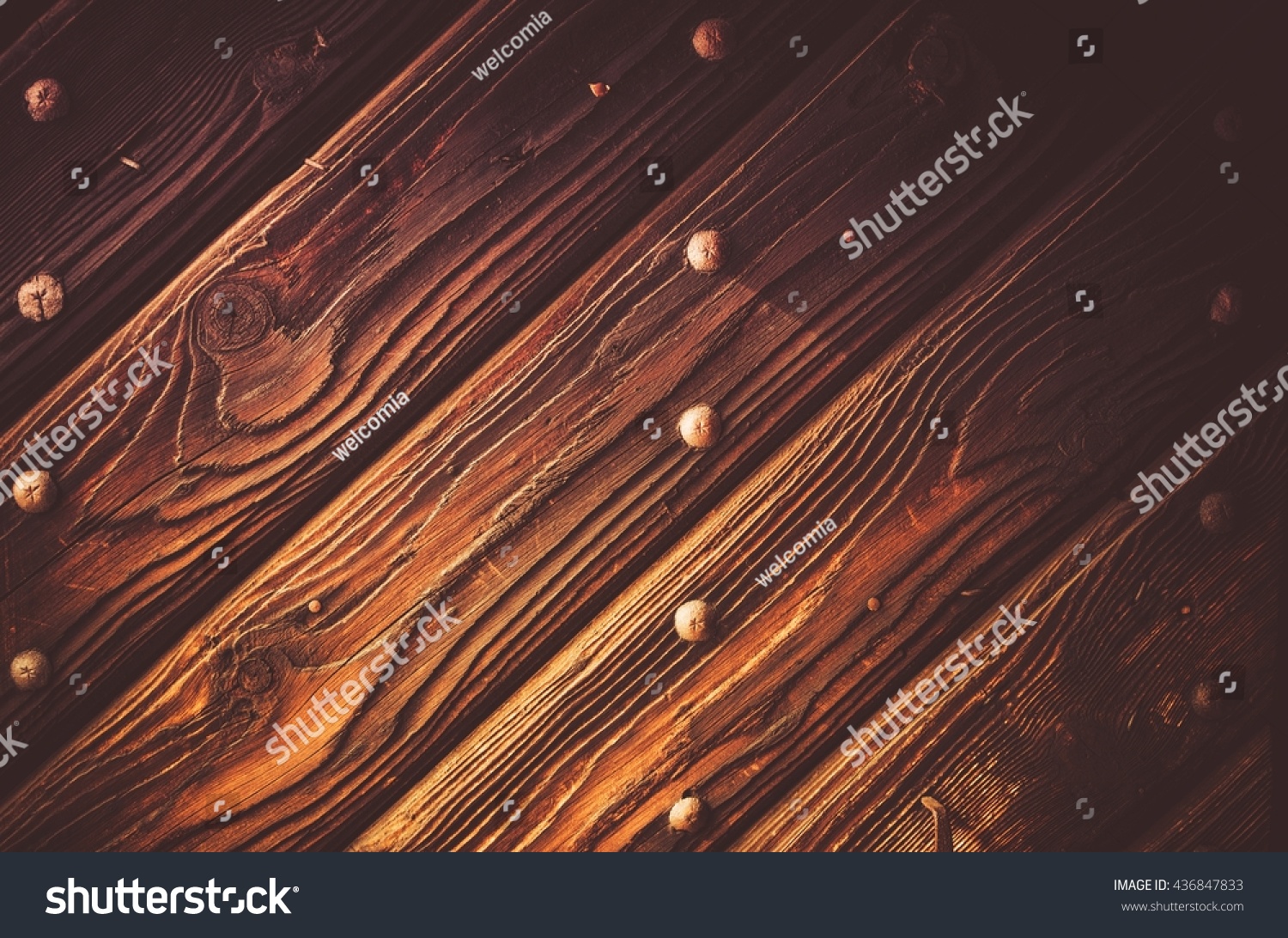 Wooden Vintage Gates Photo Background Dark Stock Photo 436847833