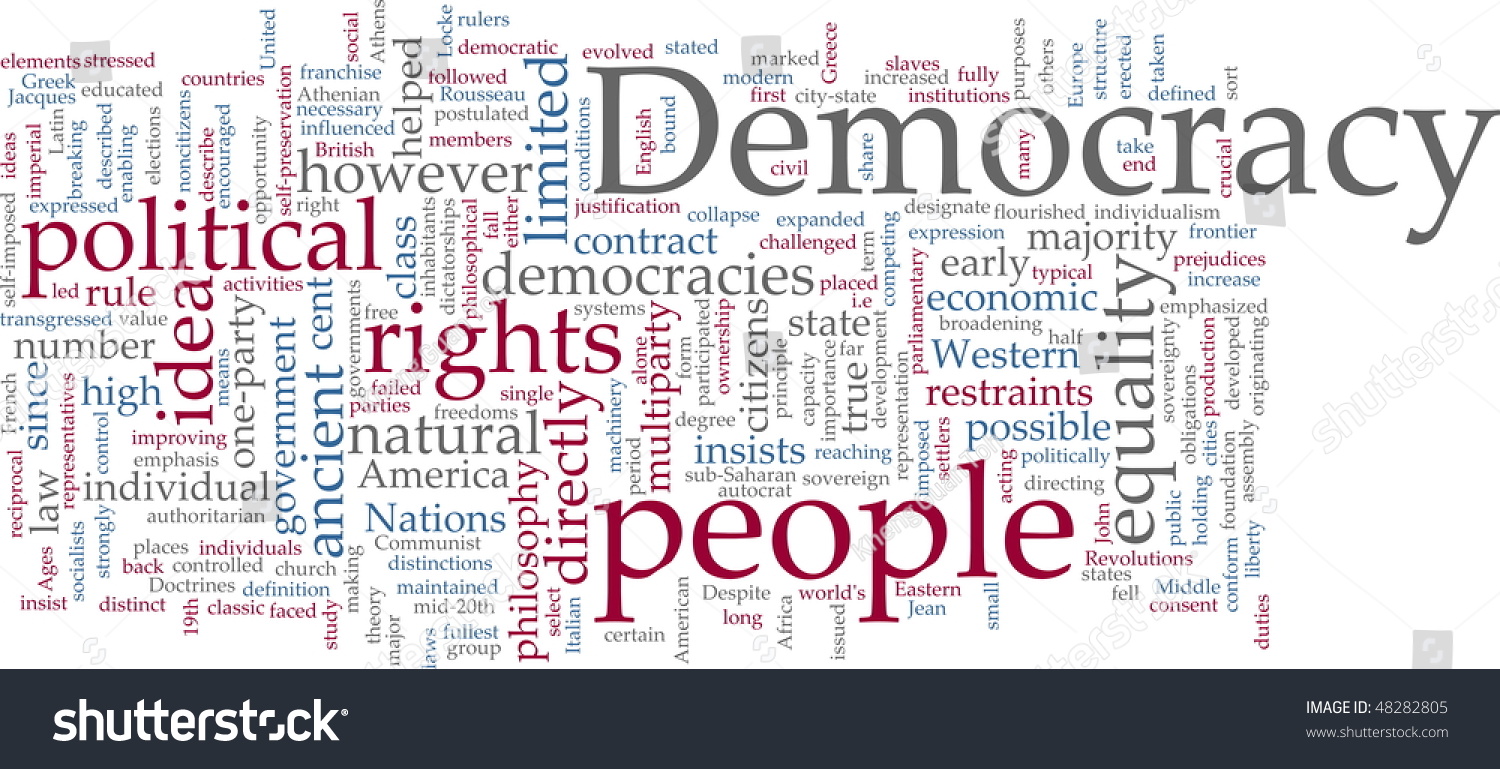 Word Cloud Concept Illustration Of Democracy Political - 48282805 ...