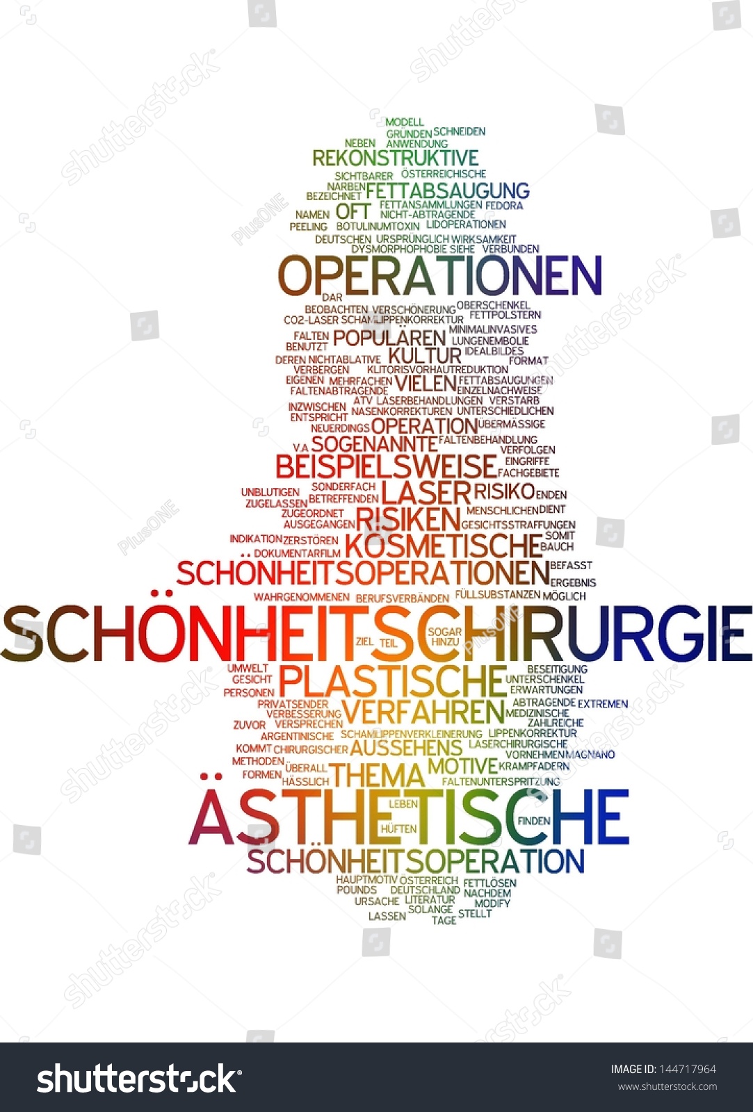 Word Cloud Cosmetic Surgery Stock Illustration