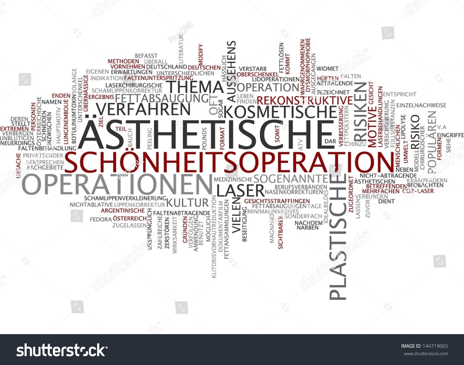 Word Cloud Cosmetic Surgery Stock Illustration