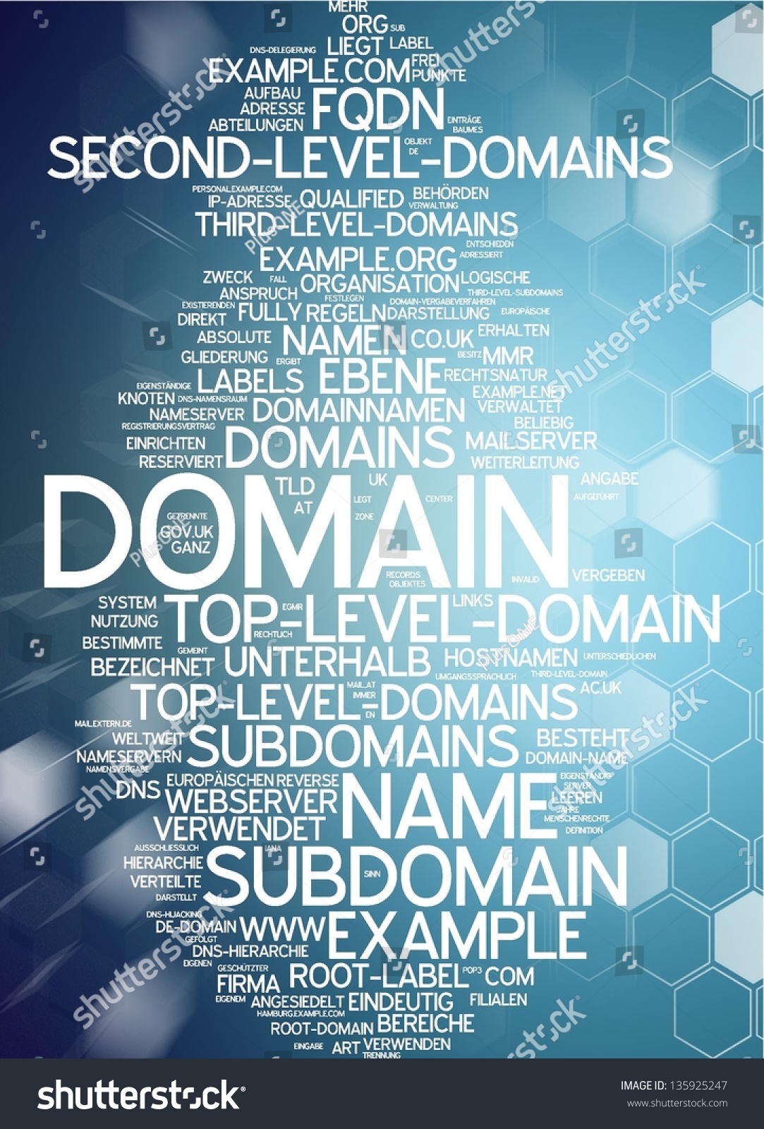 Word Cloud Domain Stock Illustration