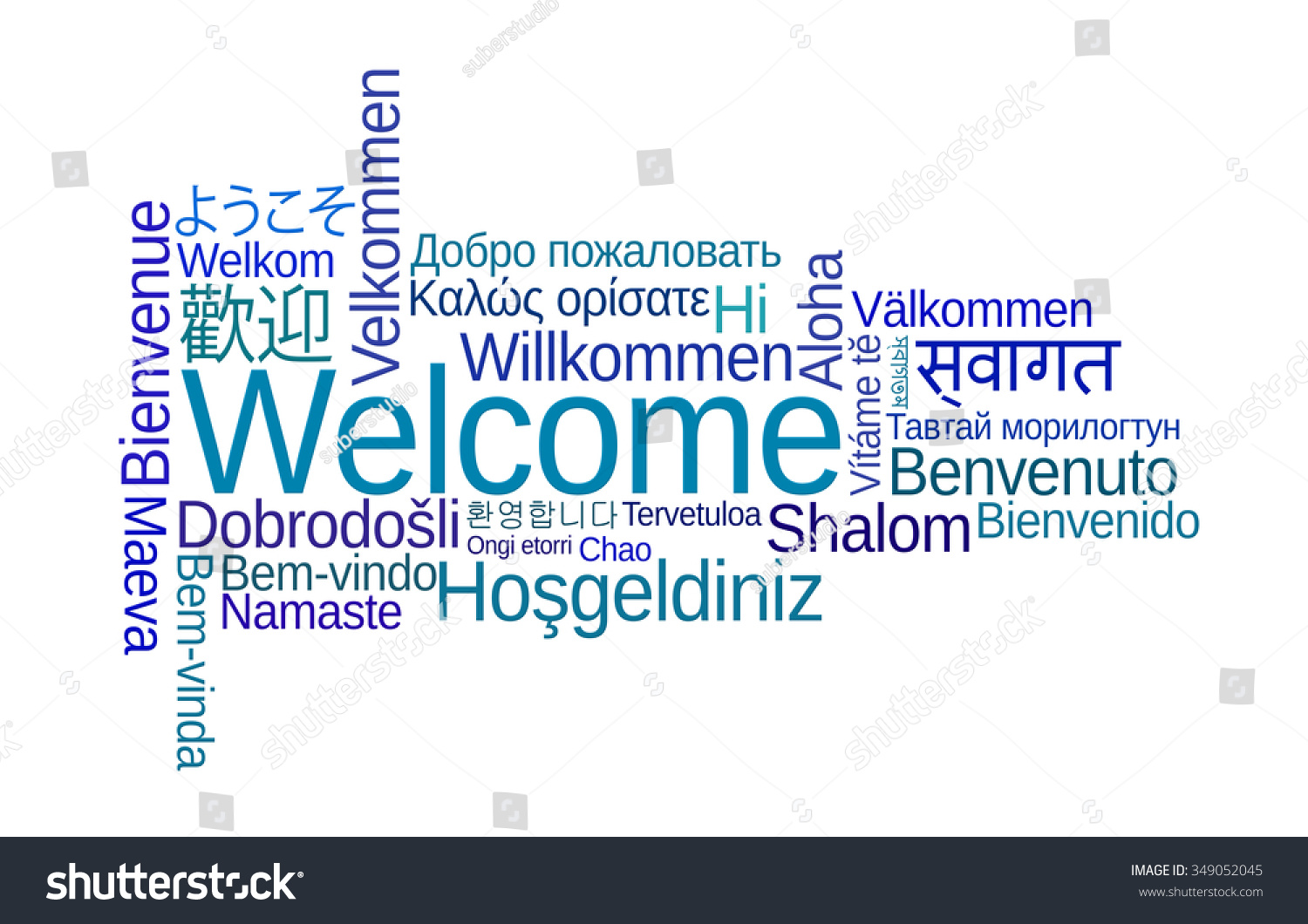 Word Cloud Illustration Word Welcome Different Stock Illustration ...