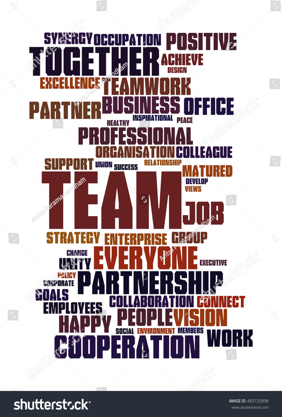 Word Cloud Concept Team Bonding Teammates Stock Illustration 483725098