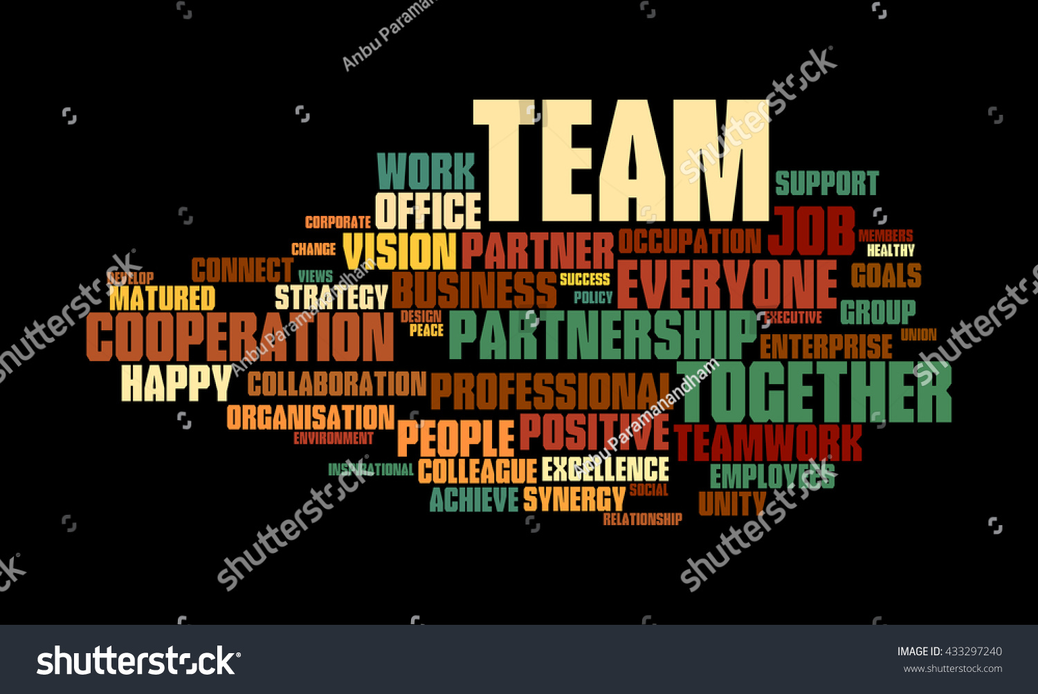 Word Cloud Buzz Words Used Team Stock Illustration 433297240 | Shutterstock